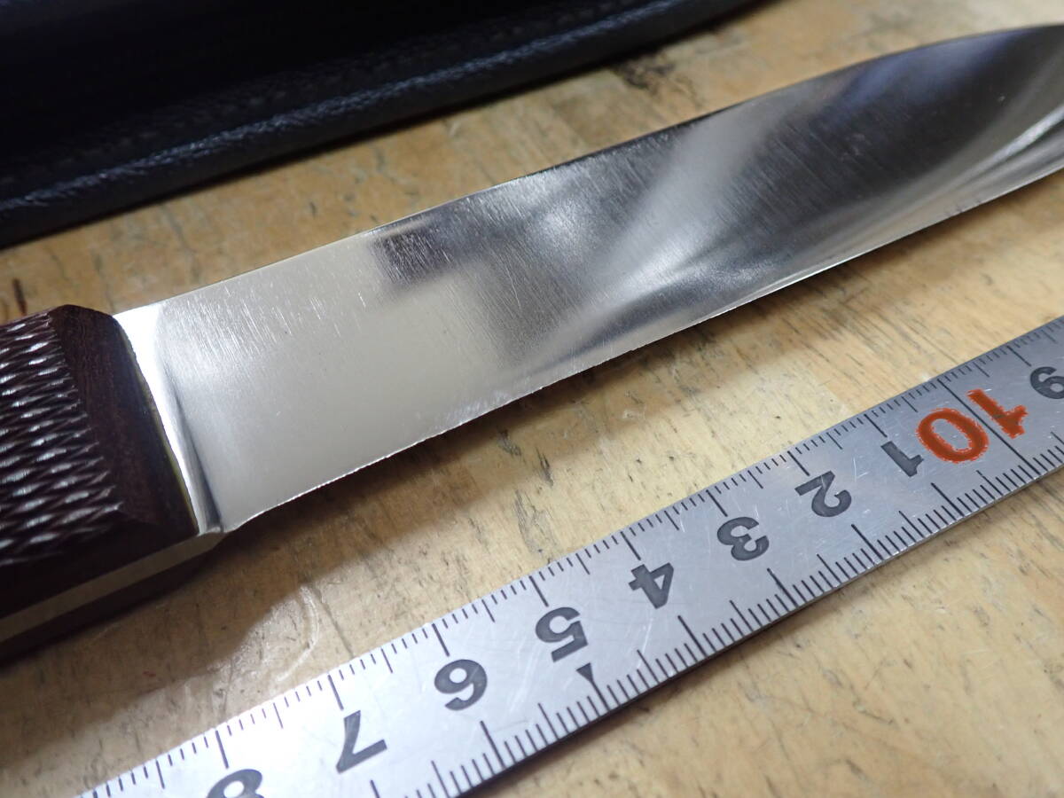 『I06X』加藤清志 作 カスタムナイフ　シースナイフ 最大刃厚：約3mm 少しエッジ部分が打痕_画像8