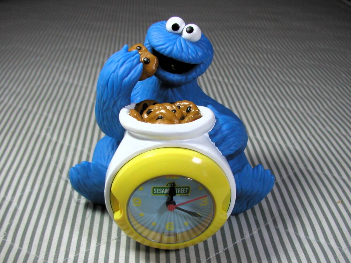 ★☆★ 貴重 かわいい！ クッキーモンスター Cookie Monster セサミストリート 時計 動作品　★☆★_画像1