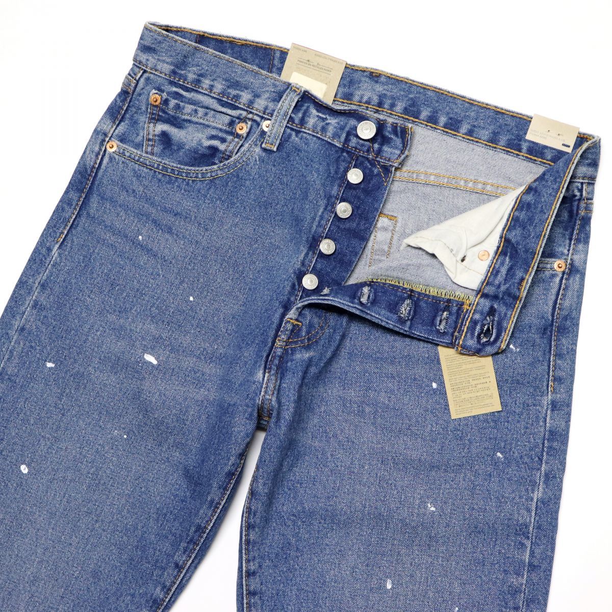 ★リーバイス Levis 501 新品 メンズ ペンキ加工 ボタンフライ ストレート ジーンズ デニム パンツ 32インチ[79830-0253-32]四 壱★QWER★_画像2