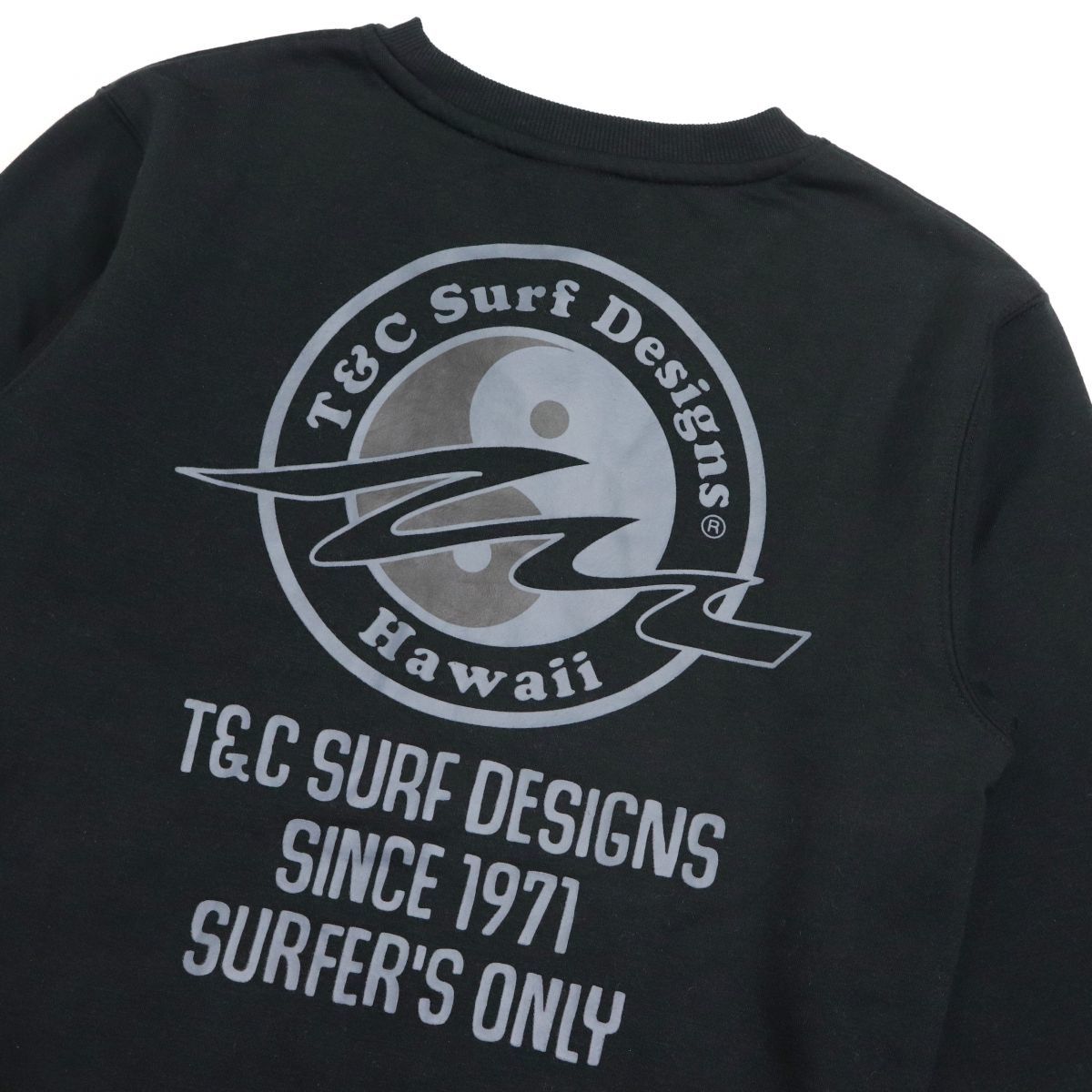 ★タウン＆カントリー T＆C SURF DESIGNS 新品 メンズ 暖かい 裏起毛 スウェット トレーナー 黒 Mサイズ [DM7320-08-M] 一 三 壱★QWER★_画像1