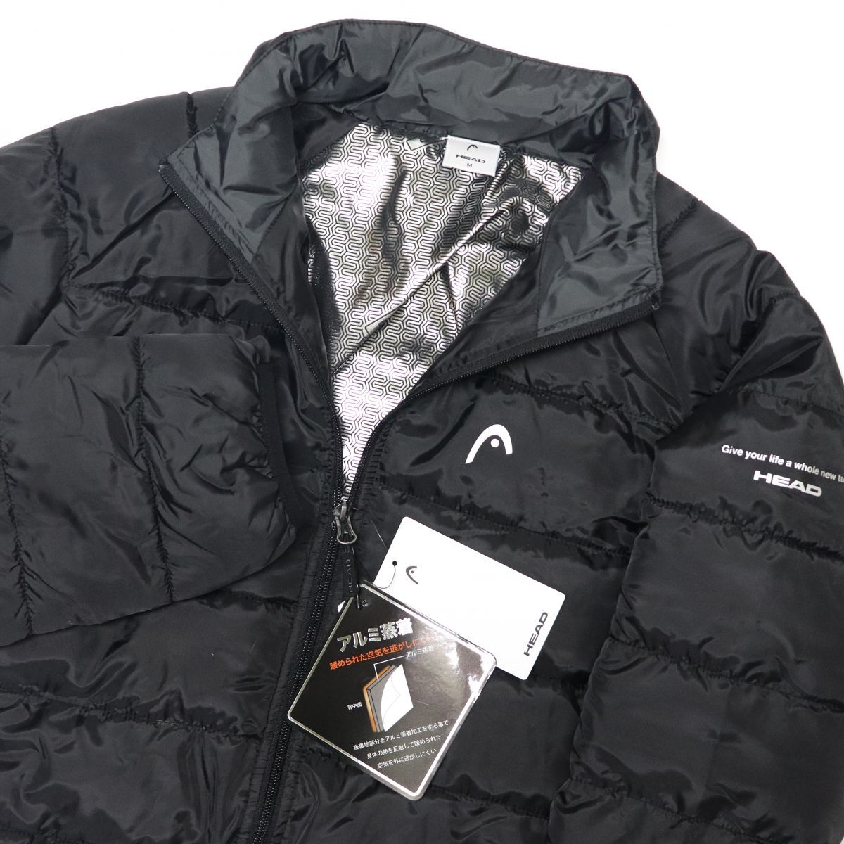 * head HEAD new goods men's aluminium raise of temperature . windshield cold thick cotton inside heat insulation blouson jacket black XL size [1234002A2H-17-LL] one two three *QWER