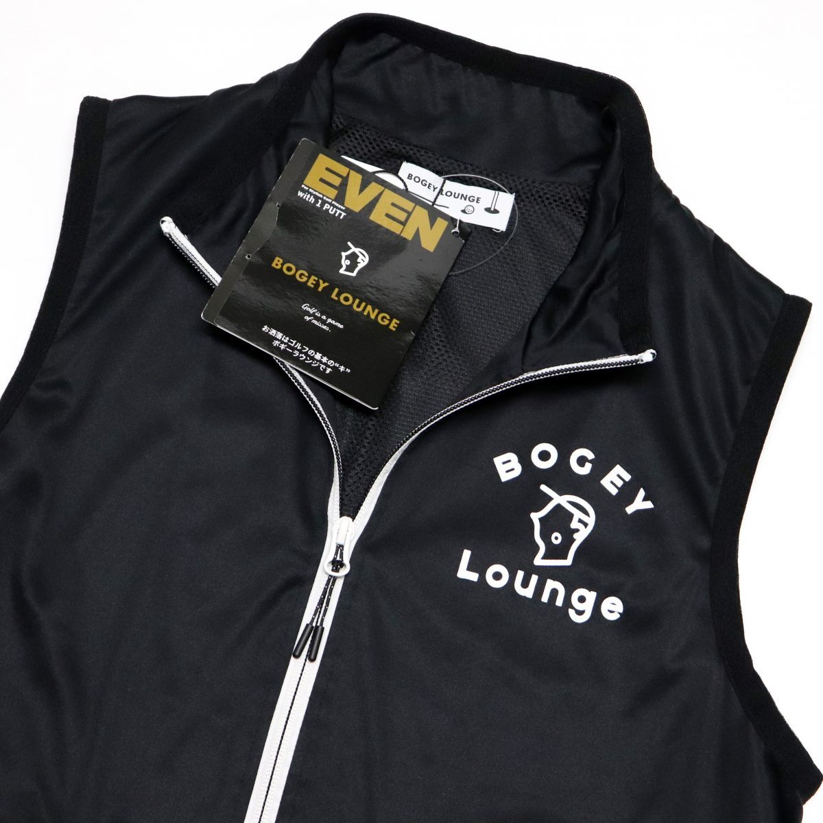 ●送料390円可能商品 ボギーラウンジ ゴルフ EVEN BOGEY LOUNGE GOLF 新品 メンズ ベスト ジャケット 黒[2M101346BG-49-LL]一 二 参★QWER_画像1