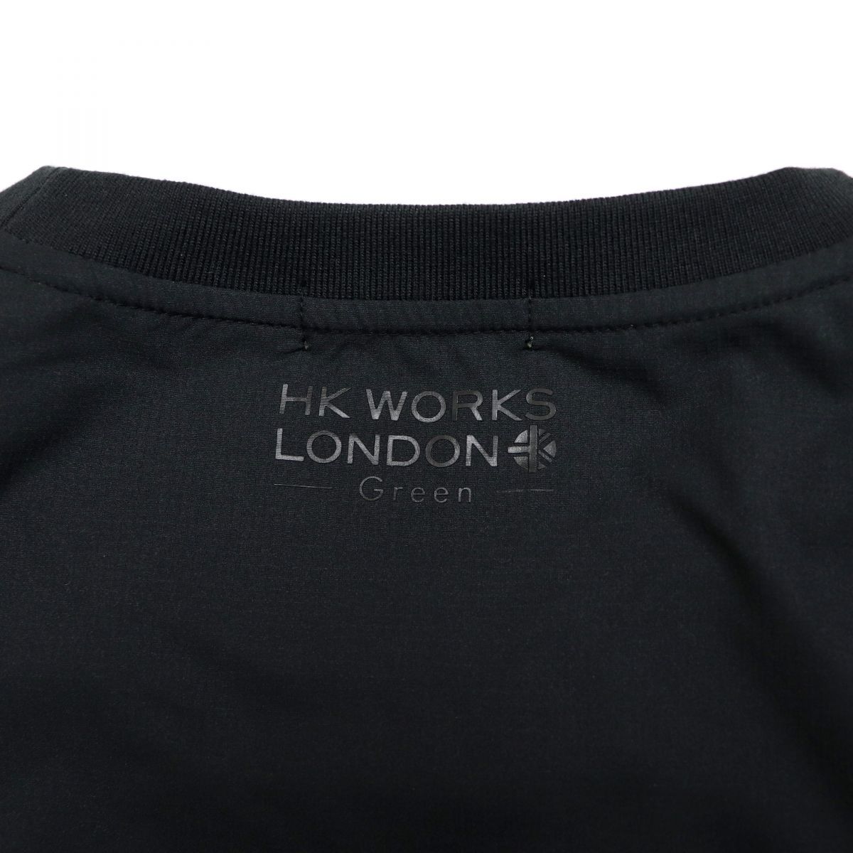 ★HK WORKS LONDON ゴルフ GOLF 新品 メンズ UV対策 ストレッチ 撥水 長袖 ピステ シャツ 黒 Lサイズ[234011C2-580-L]一 三 弐★QWER_画像3