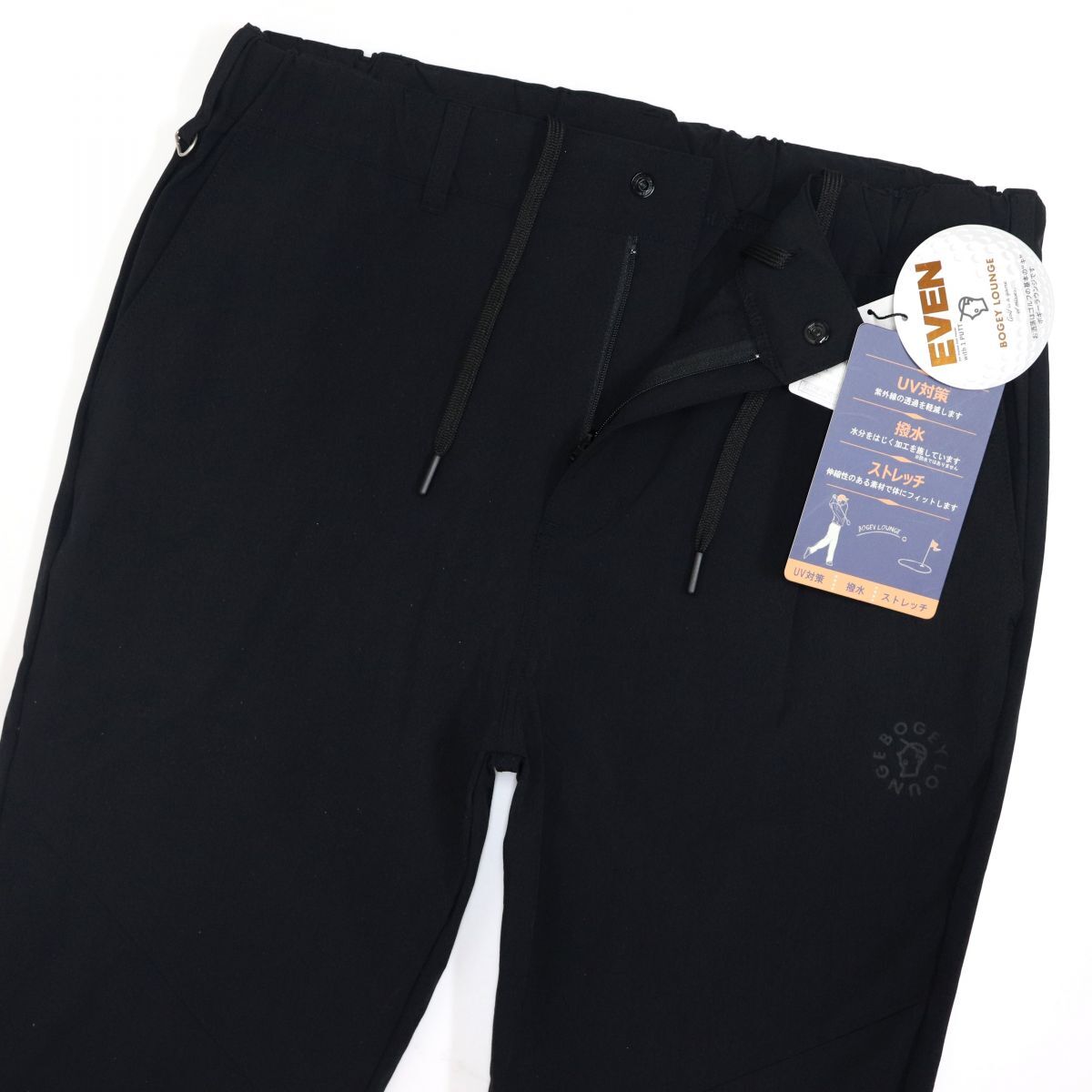 ★ボギーラウンジ ゴルフ EVEN BOGEY LOUNGE GOLF 新品 メンズ 撥水 ストレッチ パンツ 黒 Lサイズ[3F101129BG-49-L] 一 四 弐★QWER★_画像1