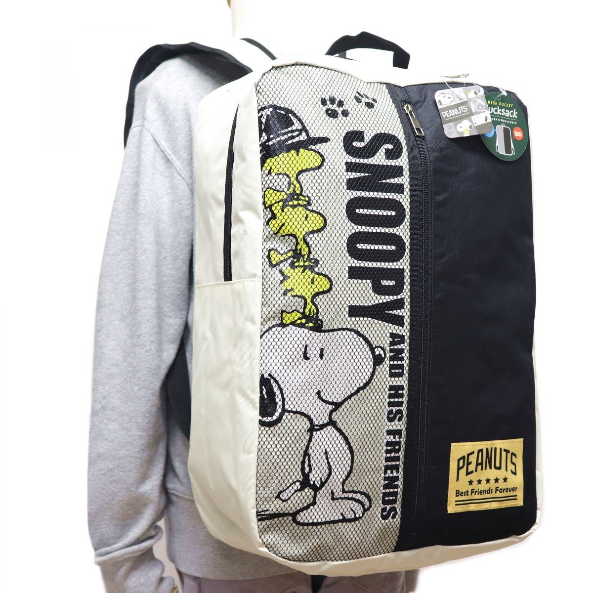 ★スヌーピー ピーナッツ SNOOPY PEANUTS 新品 リュックサック デイパック バックパック BAG かばん 鞄 [SNOOPYB-WHT1N] 一 六★QWER★の画像1