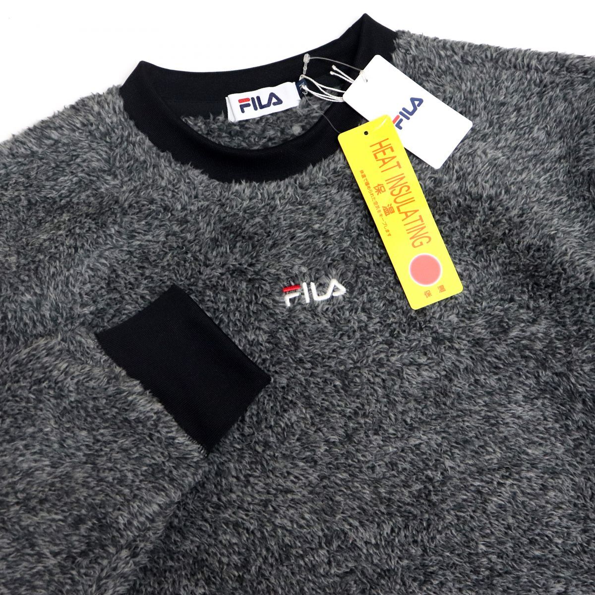 ★フィラ ゴルフ FILA GOLF 新品 メンズ 保温 防寒 もこもこ 上下セット SET スーツ 灰 L [781400GMGY1N-L] 一 五 弐★QWERの画像3