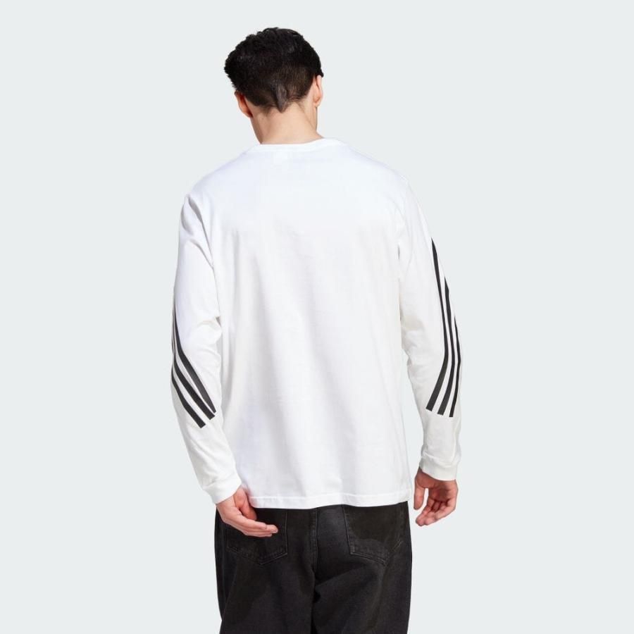 ★アディダス adidas 新品 メンズ フューチャーアイコン スリーストライプス 長袖 Tシャツ ロンT 白 XXLサイズ [IJ6388-2XL] 三 零★QWER★_画像4