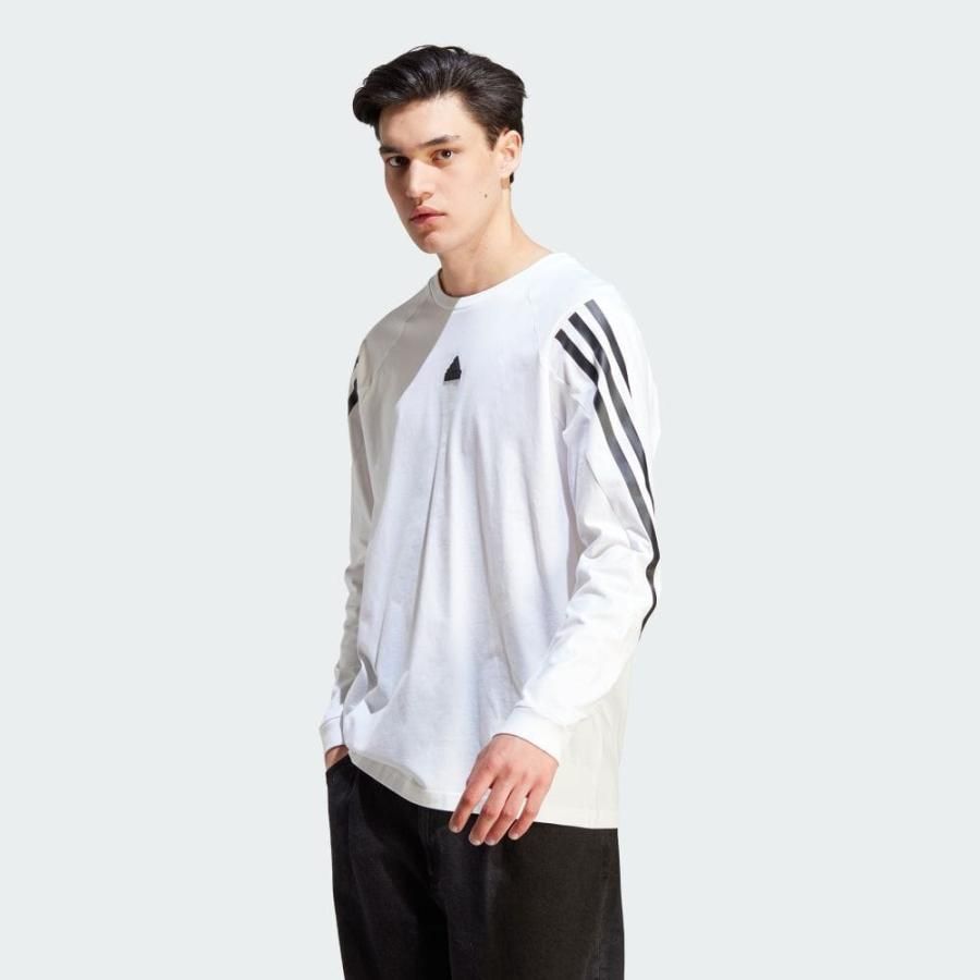 ★アディダス adidas 新品 メンズ フューチャーアイコン スリーストライプス 長袖 Tシャツ ロンT 白 XXLサイズ [IJ6388-2XL] 三 零★QWER★_画像2