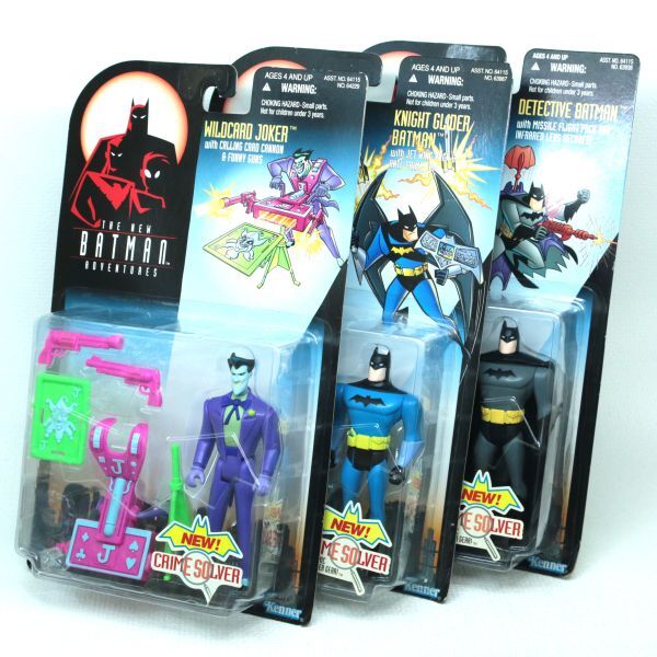 143a 未開封 アニメ バットマン 3体 ワイルドカード ジョーカー フィギュア ケナー KNIGHT DETECTIVE BATMAN WILDCARD JOKER KENNER_画像1