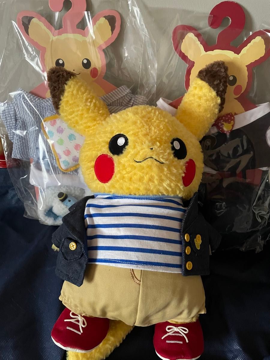 ぬいぐるみピカチュウ Pikachu's Closet コスチューム3点セット ぬいぐるみピカチュウ Pikachu's Closet コスチューム3点セット