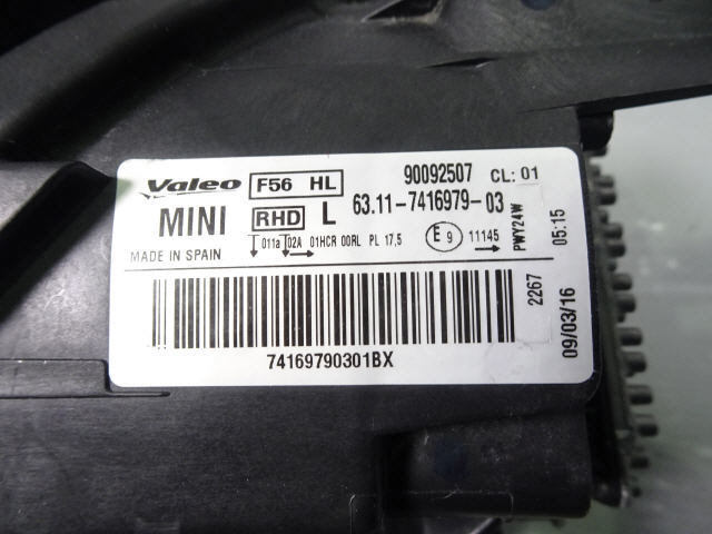 ミニ LDA-XN20 左 ヘッド ライト ランプ レンズ ＬＥＤ F56 クーパーSD ノークレームノーリターン品 1kurudepa_画像8