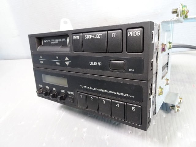 クラウン E-GS131 ラジオ&カセット 後期 ロイヤルサルーン 77196km 未テスト品 1kurudepa//の画像3