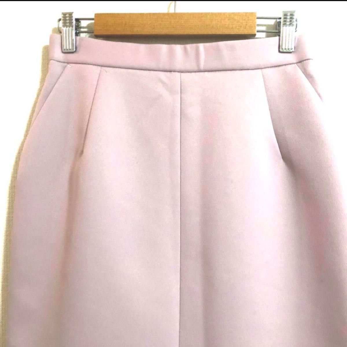 STRAWBERRY FIELDS 淡ピンク タイトスカート。サイズ2 。膝丈 ストロベリーフィールズ ピンク ラベンダー