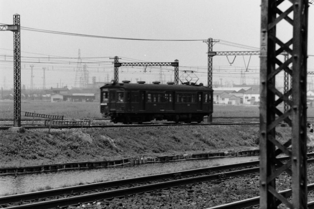 (B23)604 photograph old photograph railroad railroad photograph Showa era 36 year about film deformation white black nega together 6 koma 
