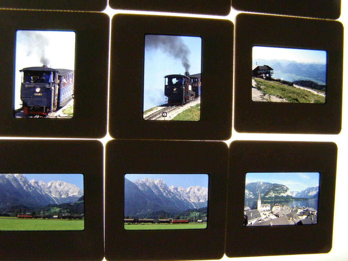 (1f403)735 写真 古写真 鉄道 鉄道写真 蒸気機関車 海外 山岳列車 登山列車 ヨーロッパ フィルム ポジ まとめて 20コマ スライドの画像4