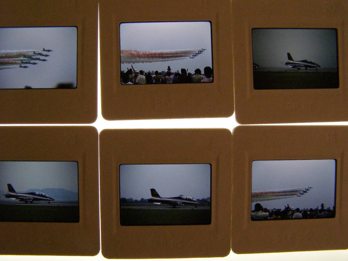 (B23)739 写真 古写真 飛行機 航空ショー 1985年 リボルト イタリア アクロバット飛行隊 フィルム ネガ まとめて 20コマ _画像4