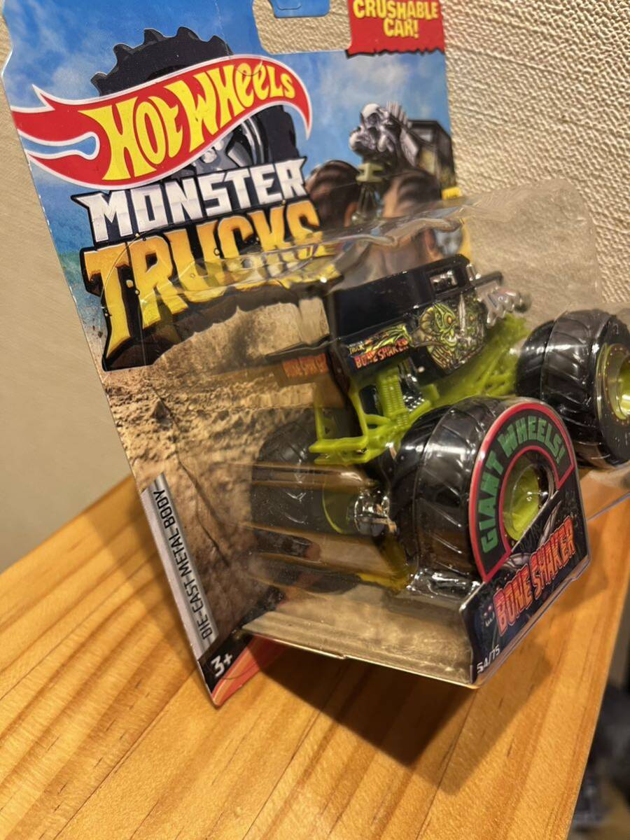 絶版ホットウィールMONSTERTRUCKSモンスタートラックス1/64?BONE SHAKERボーンシェイカー現状他HOTWHEELS出品同梱可_画像3