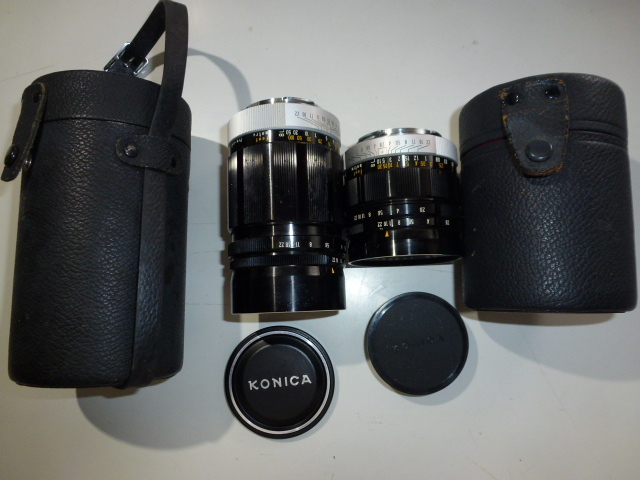 激安　比較的美品　KONICA HEXANON交換レンズ２本セット(MF 35mm、135mm)