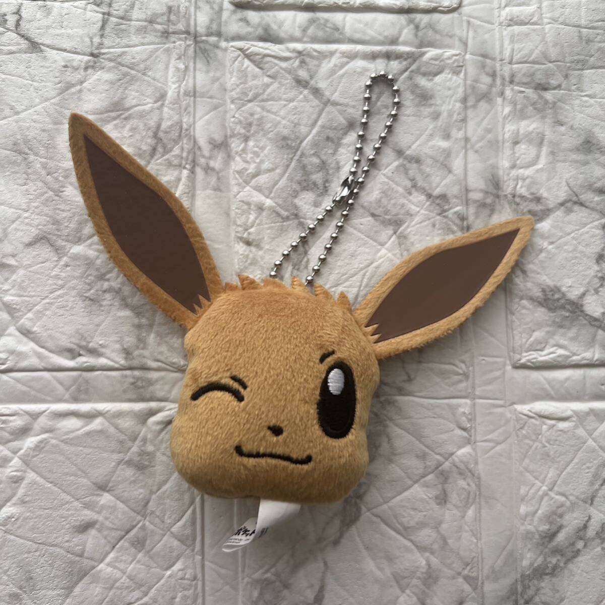 【新品 未使用】ポケモン イーブイ ボールチェーン付きフェイスぬいぐるみ ポケットモンスター