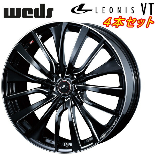 Weds LEONIS VT ホイール4本 パールブラック/SCマシニング 8.0-19インチ 5穴/PCD114.3 インセット+35_画像1