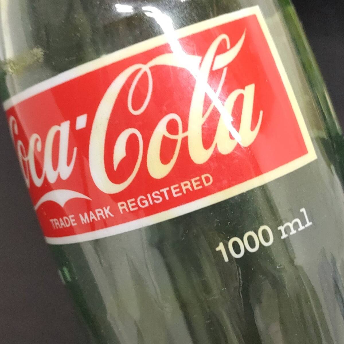 コカ・コーラ 1000ml 瓶 昭和レトロ Coca－Cola 1L 空き瓶 ヴィンテージの画像8