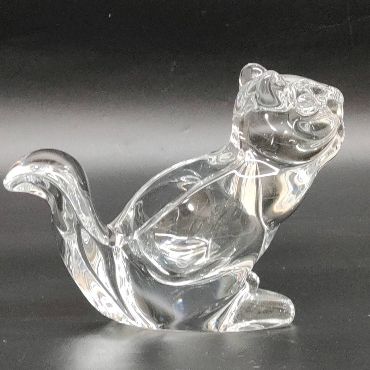 SASAKI CRYSTAL 佐々木硝子 ガラスの動物園 リス クリスタルガラス 小物入 雑貨 インテリア ジュエリートレイ_画像9