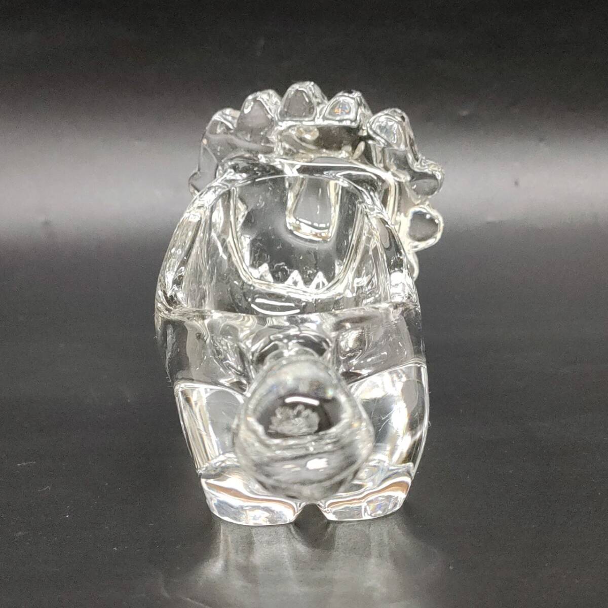 SASAKI CRYSTAL 佐々木硝子 ガラスの動物園 ライオン クリスタルガラス 小物入 雑貨 インテリア ジュエリートレイ_画像3