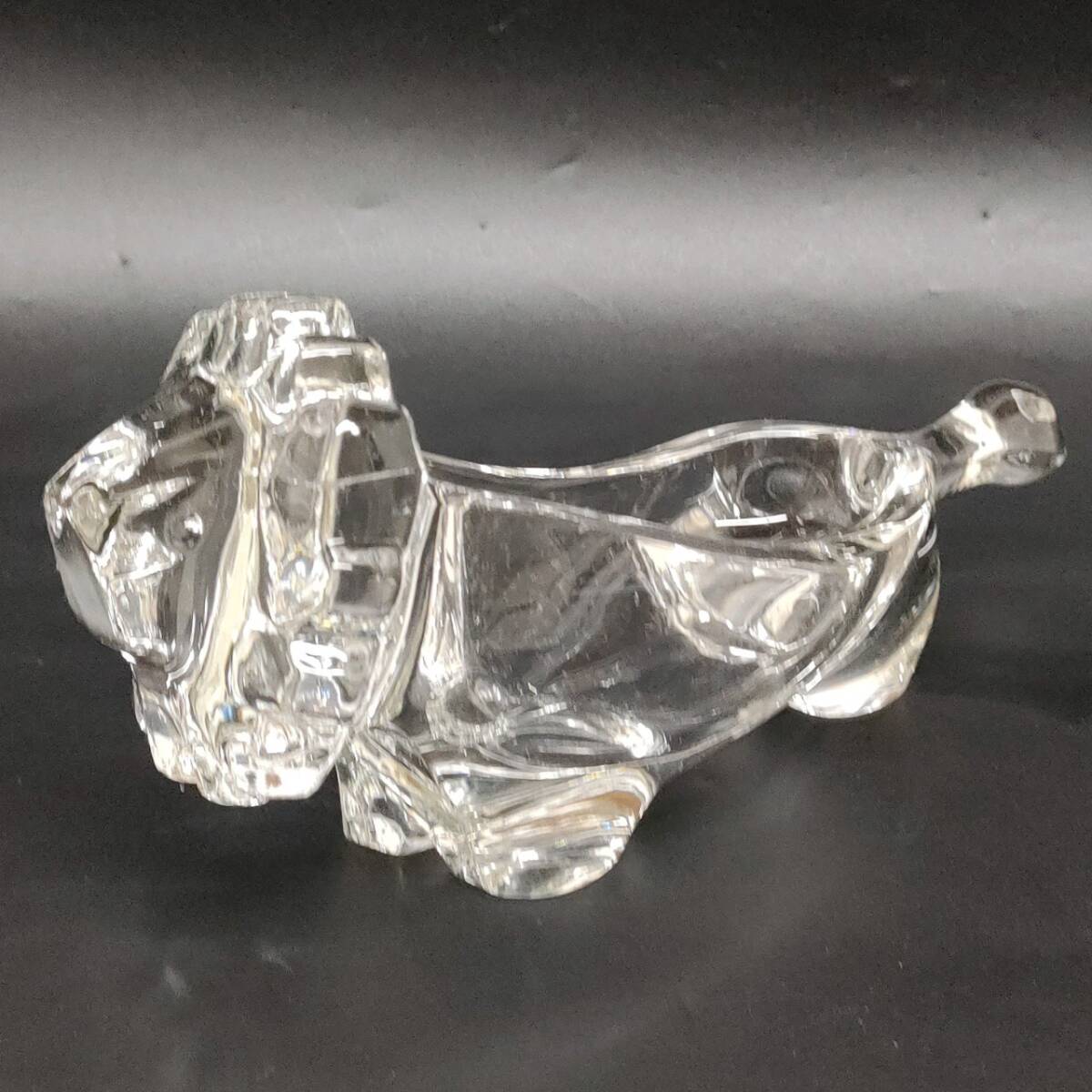 SASAKI CRYSTAL 佐々木硝子 ガラスの動物園 ライオン クリスタルガラス 小物入 雑貨 インテリア ジュエリートレイ_画像8