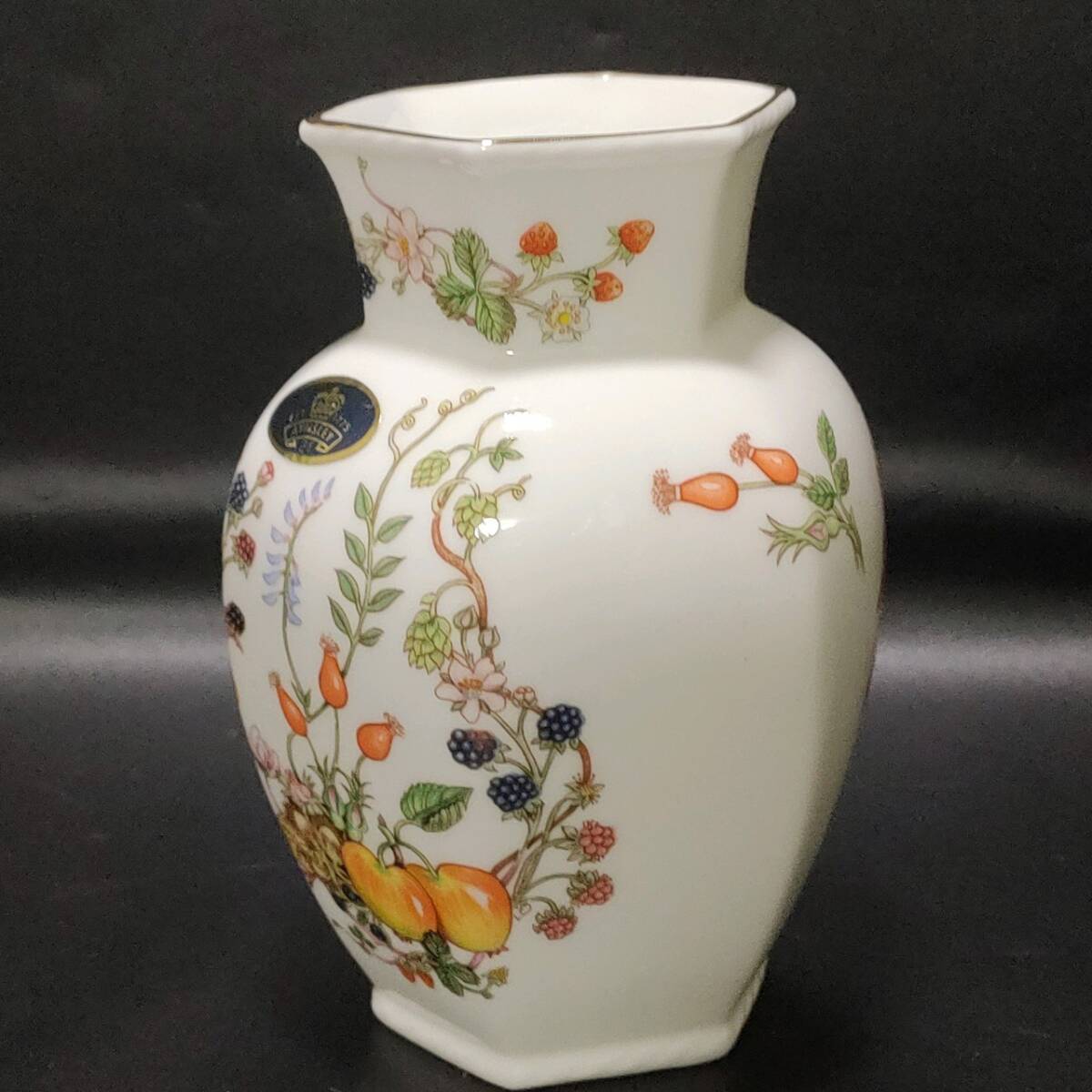 FG36 未使用 AYNSLEY 花瓶花柄 エインズレイ 1775 SOMERSET ENGLAND_画像2