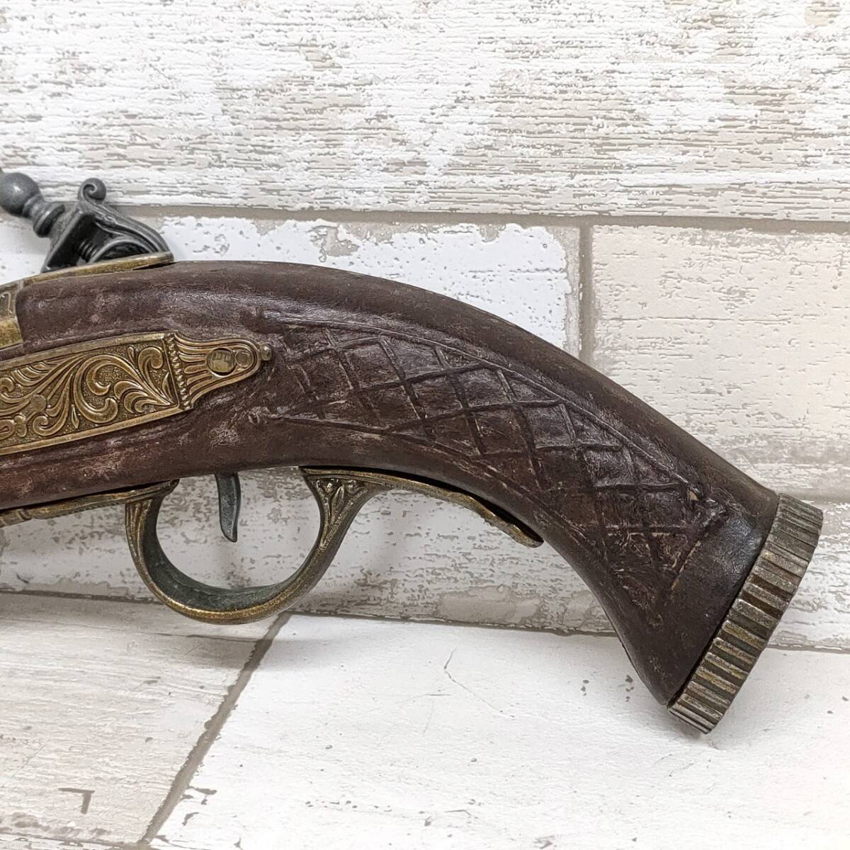 装飾品 MADE IN SPAIN フリントロックピストル 古式銃 マスケット銃 LONDON 海賊 パイレーツの画像7