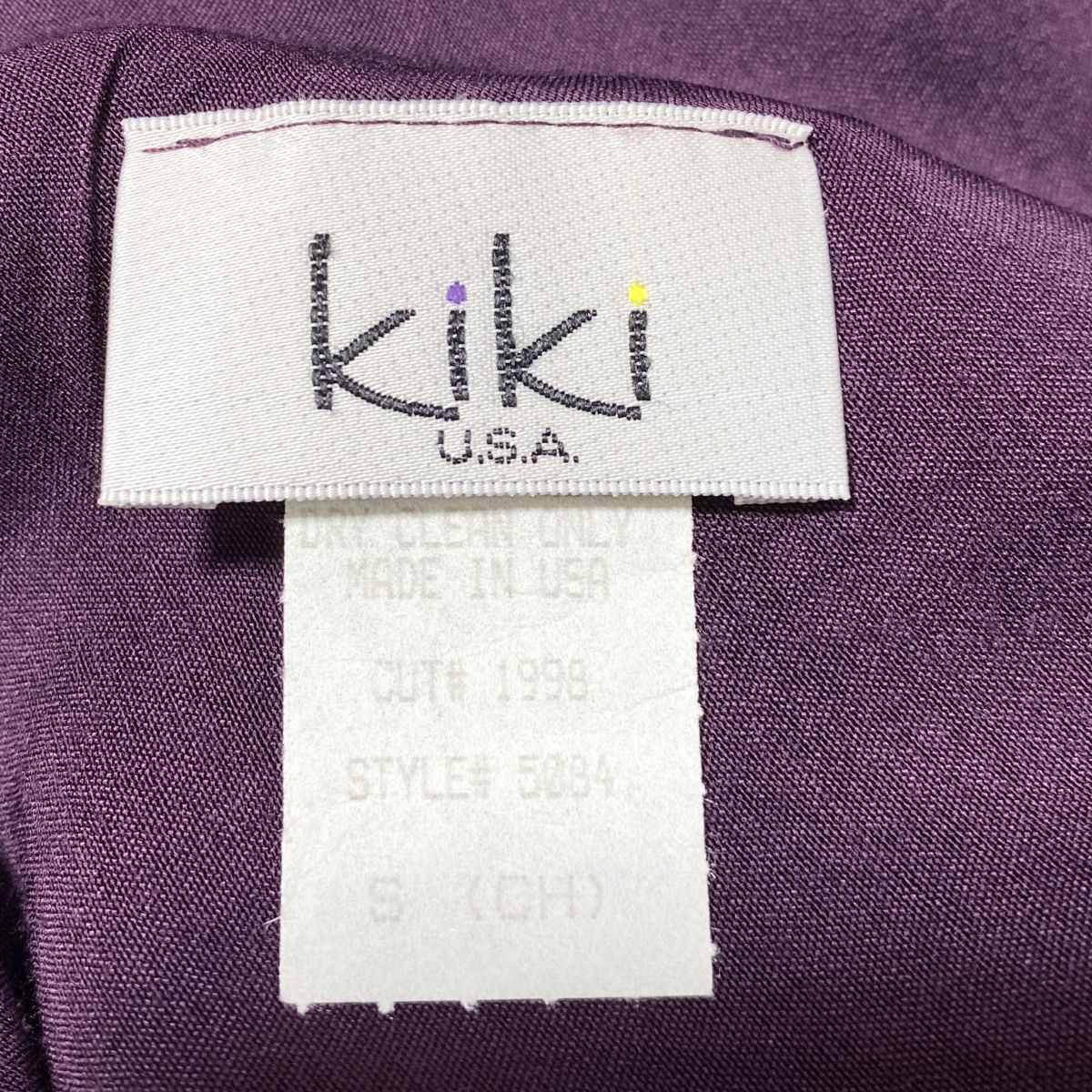 1円 ドレス KiKi USA キャミドレス S USサイズ 紫 カラードレス キャバドレ 発表会 イベント　中古２２１０_画像8