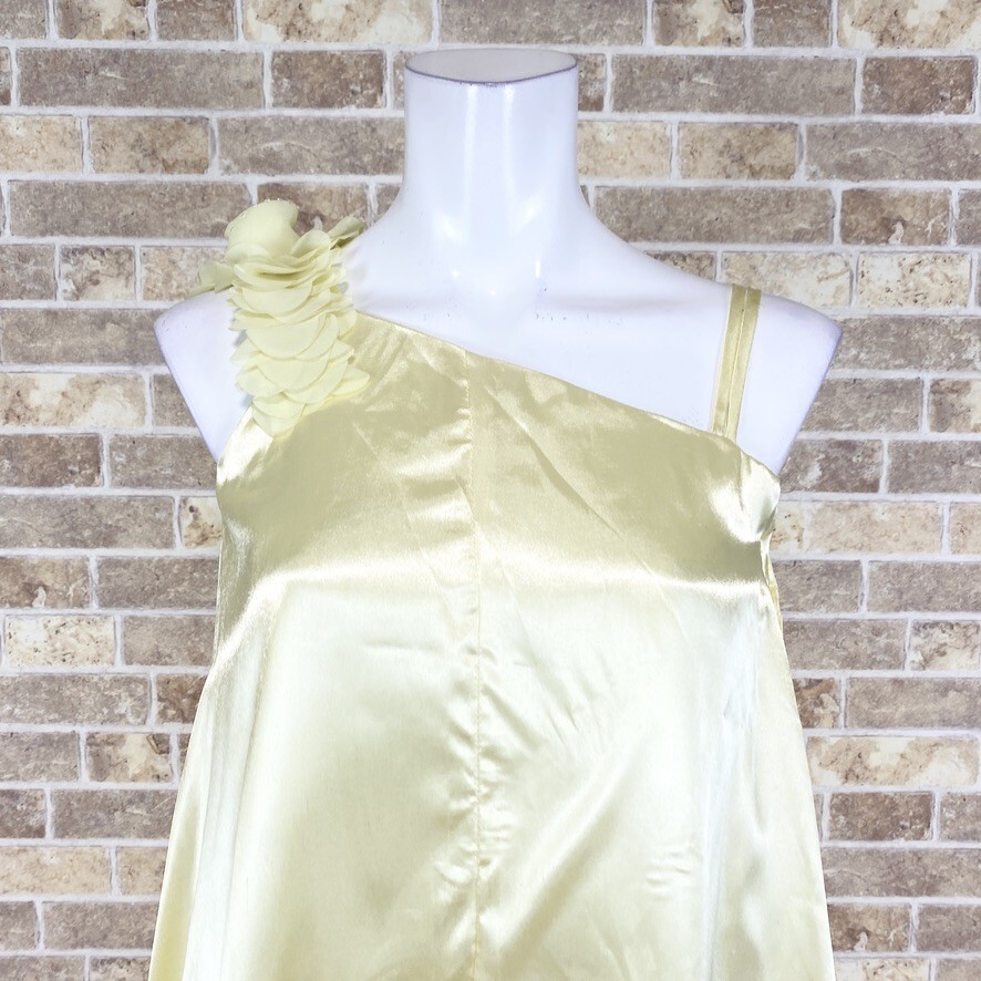 子供ドレス Dress de Raffinee ワンピース サイズ 130 黄光沢 カラードレス 発表会 イベント　中古２９２７_画像4