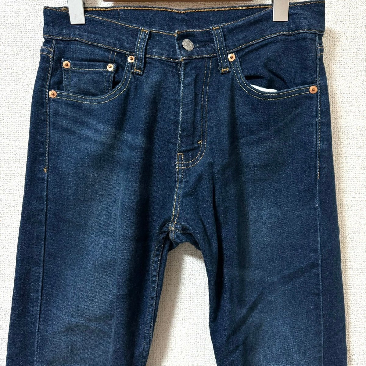 (^w^)b Levi's リーバイス 505 TM ストレート ストレッチ デニム ジーンズ ジーパン ボトムス 赤タブ ジッパーフライ 濃紺 W28 8244EE_画像3