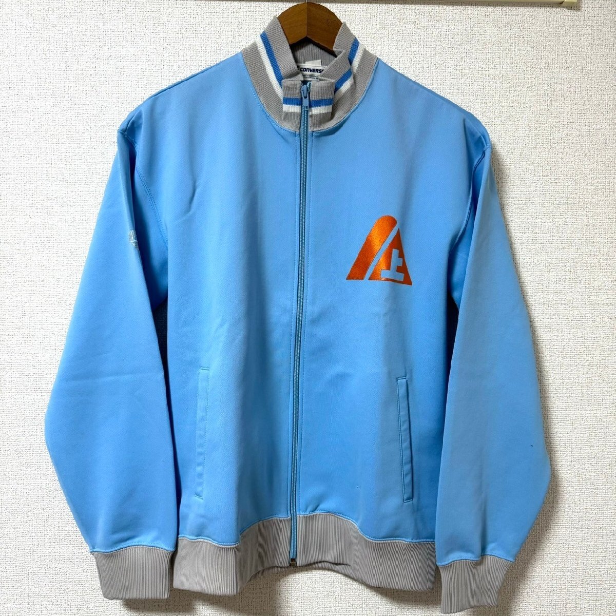 (^w^)b CONVERSE Converse 80s 90s Vintage джерси верх и низ выставить спортивная куртка брюки бледно-голубой JASPO L O 8356EE