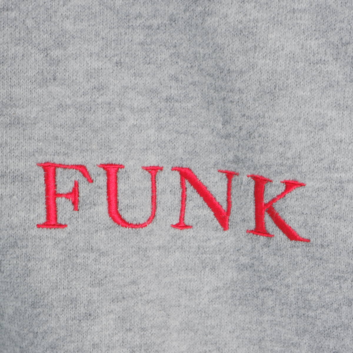 InstantFunk FUNK OR FUNK インスタントファンク 裏起毛 ロゴ刺 オーバーサイズ スウェット プルオーバー パーカー グレー 0194C0の画像4