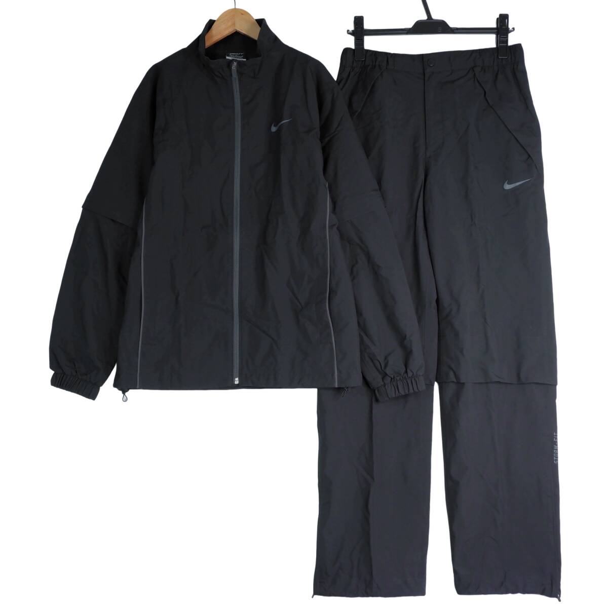 ◆美品◆ NIKE GOLF ナイキ ゴルフ STORM-FIT セットアップ ウィンドブレーカー ウェア ジャケット + パンツ 黒 メンズ M ◆防風 1204C0 ◆美品◆ NIKE GOLF ナイキ ゴルフ STORM-FIT セットアップ ウィンドブレーカー ウェア ジャケット + パンツ 黒 メンズ M ◆防風 1204C0