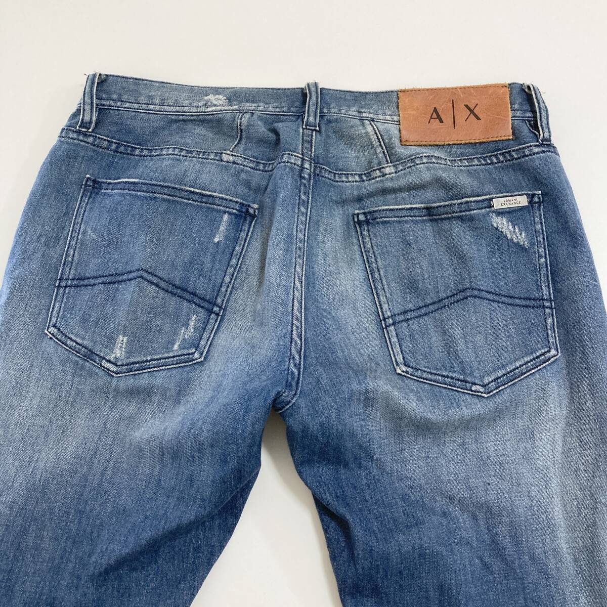 A/X ARMANI EXCHANGE used processing slim Fit Denim pants men's W32 Armani Exchange jeans ji- bread 4010214
