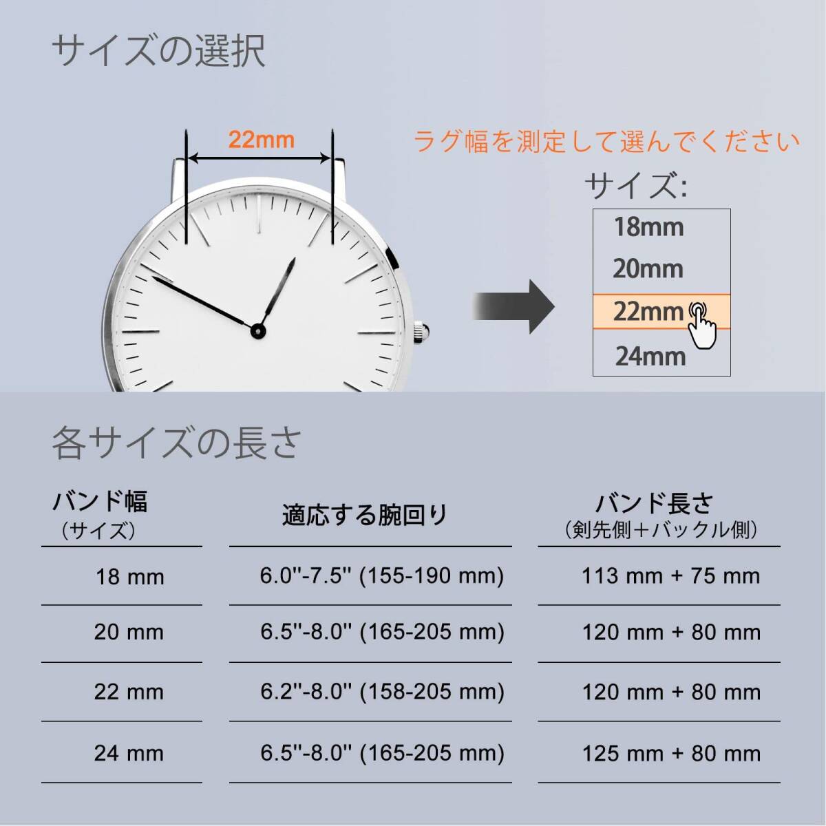 【特価商品】[WOCCI]時計バンド シリコンラバー16mm 18mm 20mm 22mm 24mm 防水時計替えベルト スポーテ_画像4