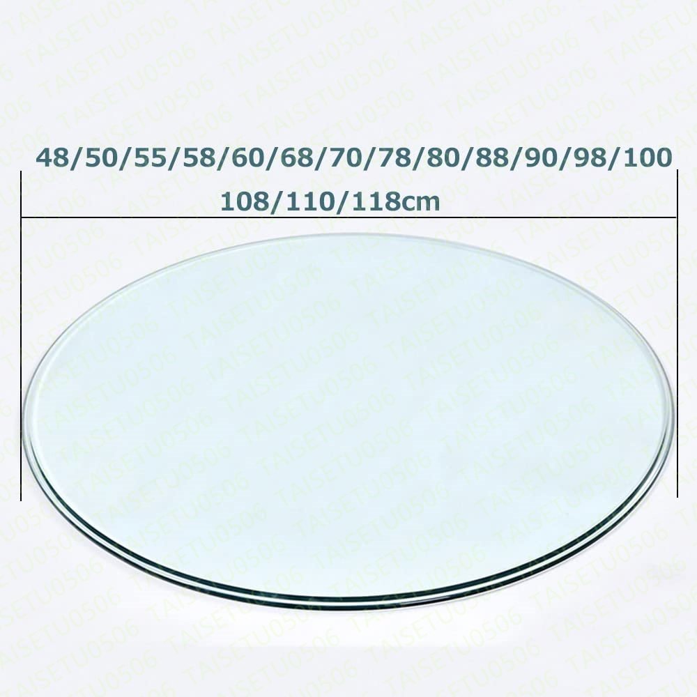 ガラス テーブル天板、円形 ガラス板 、厚み 9mm透明 強化ガラステーブルトップ 硝子板 耐熱板 DIY自作テーブテーブルトップ ( 80cm)の画像7