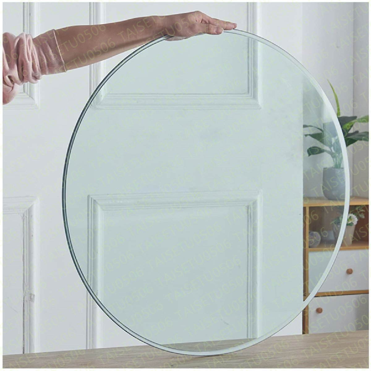 ガラス テーブル天板、円形 ガラス板 、厚み 9mm透明 強化ガラステーブルトップ 硝子板 耐熱板 DIY自作テーブテーブルトップ ( 80cm)の画像1