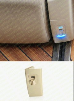 アルファード ヴェルファイア30系 増設USBポート パーツ フタ付き 青LED付き 車用品 内装 右一つ 黒とベージュ選択 368_画像4