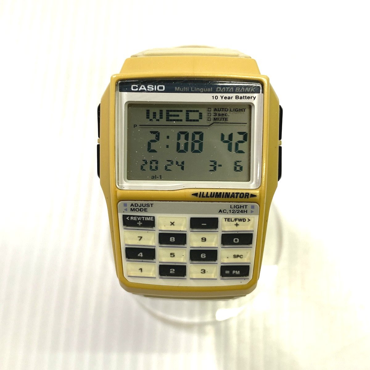 CASIO データバンク DBC-32 オフホワイト 白 デジタル 腕時計 電卓 クオーツ カシオ DATABANK_画像1