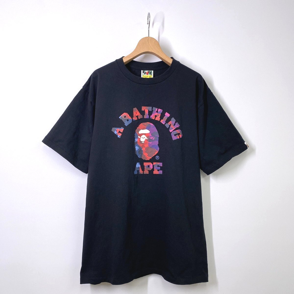 APE エイプ ロゴTシャツ XL ブラック 黒 アーチロゴ サル顔 半袖_画像1