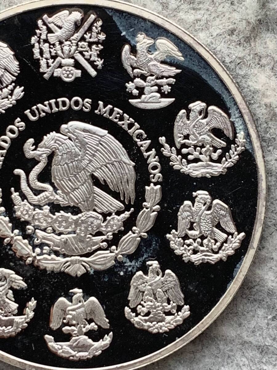 メキシコ　1999～2000年　ミレニアムシリーズ　10ペソ 大型プルーフ銀貨（直径48mm）_画像7