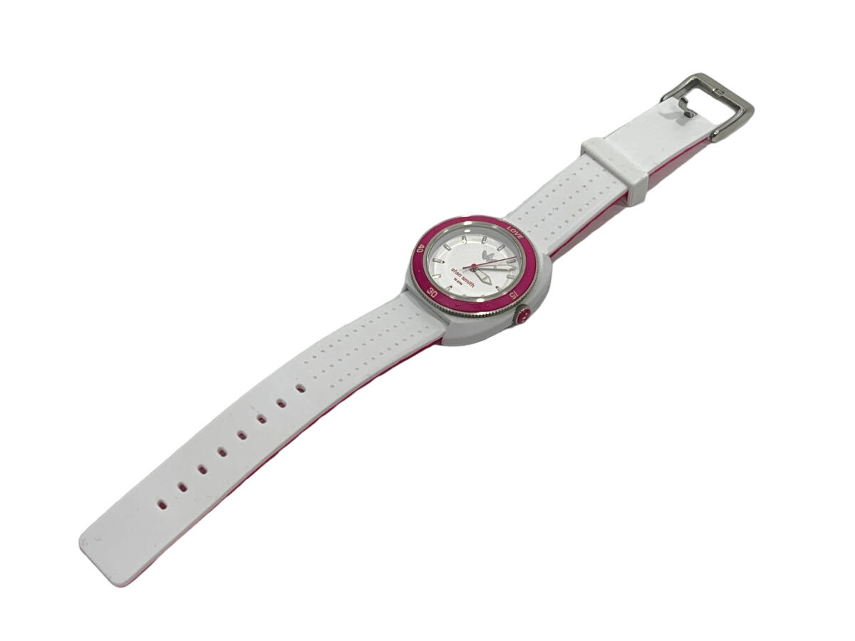 稼働品 腕時計 アディダス スタンスミス adidas STAN SMITH WATCH ピンク ホワイトの画像2