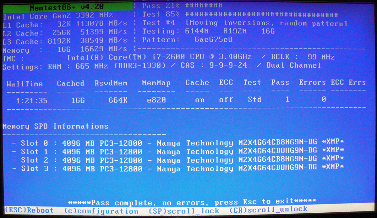 デスクトップメモリー DDR3 PC3-12800 CFD エリクサー Elixir W3U1600HQ-4G 4GB×4枚 計16GB 動作確認済み 1243/1302_画像5