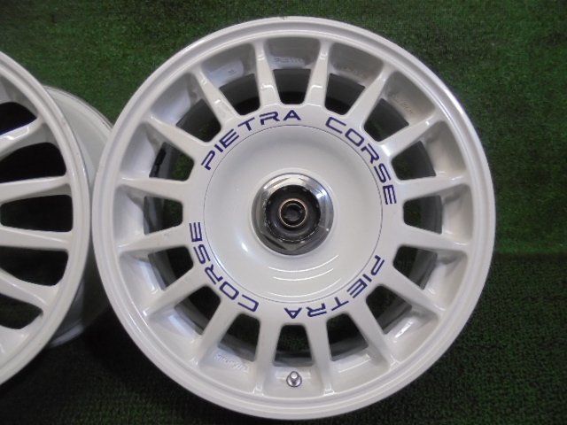 5FC201 BA12)) 送料無料 希少! 美品 WORK PIETRA CORSE 16インチマルチアルミホイール4本セット 16×7JJ 100×4H 100×5H +33 ワークの画像4