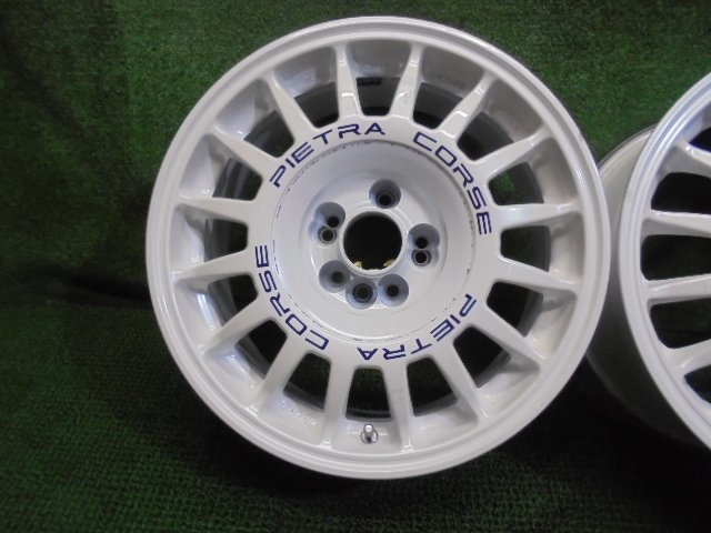 5FC201 BA12)) 送料無料 希少! 美品 WORK PIETRA CORSE 16インチマルチアルミホイール4本セット 16×7JJ 100×4H 100×5H +33 ワークの画像2