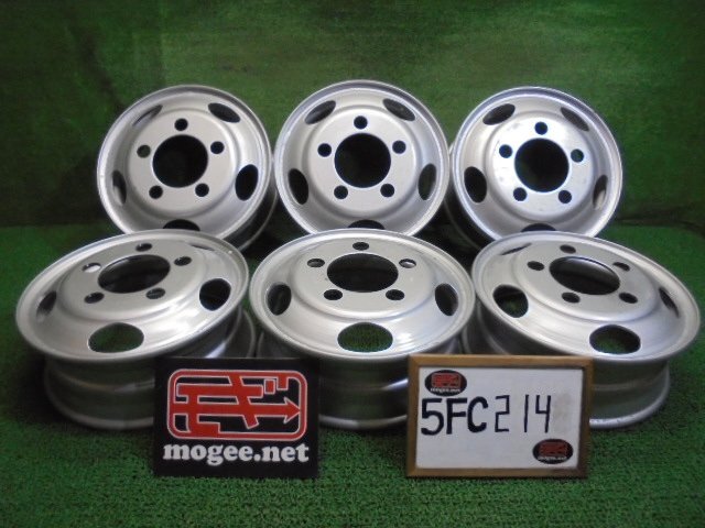 5FC214 AC18)) 送料無料 美品 TOPY 17インチスチールホイール6本セット W-DF2B 9TC 17.5×6J 203.2×5H +120 コースター リエッセII_画像1