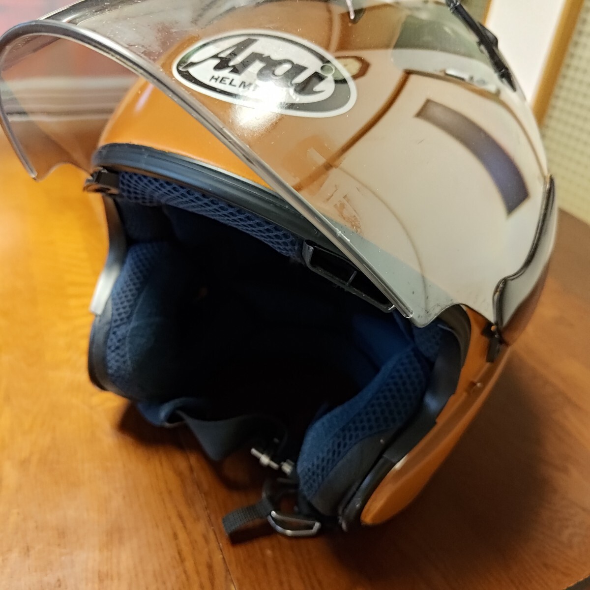 アライ オープンフェイス SZ-ram3 57.58cm SNELL M2005 090611 中古 塗装品 (検)Arai ヘルメット ブラウン セミスモーク シールド_画像3